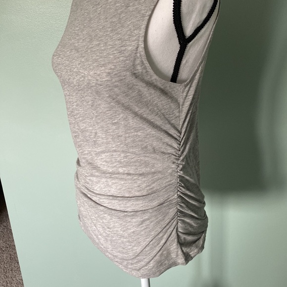 Something Navy Mock Neck Ruched Sides Tank - Picture 4 of 7